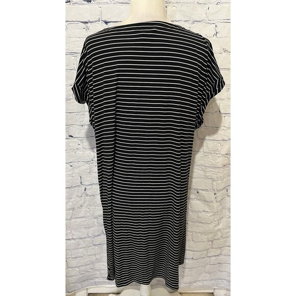 WOMENS BLACK & WHITE STRIPED SIZE XXL KENNETH COLE REACTION DRESS MSRP $89 - Picture 4 of 7